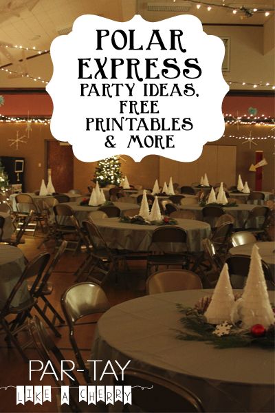 polar express christmas party ideas and free printables- everything you will need to throw your polar express party Polar Express Bell, Polar Express Movie, Polar Express Christmas Party, Polar Express Theme, Lds Christmas, Church Christmas Party, Polar Express Party, Polar Express Train, Ward Christmas Party