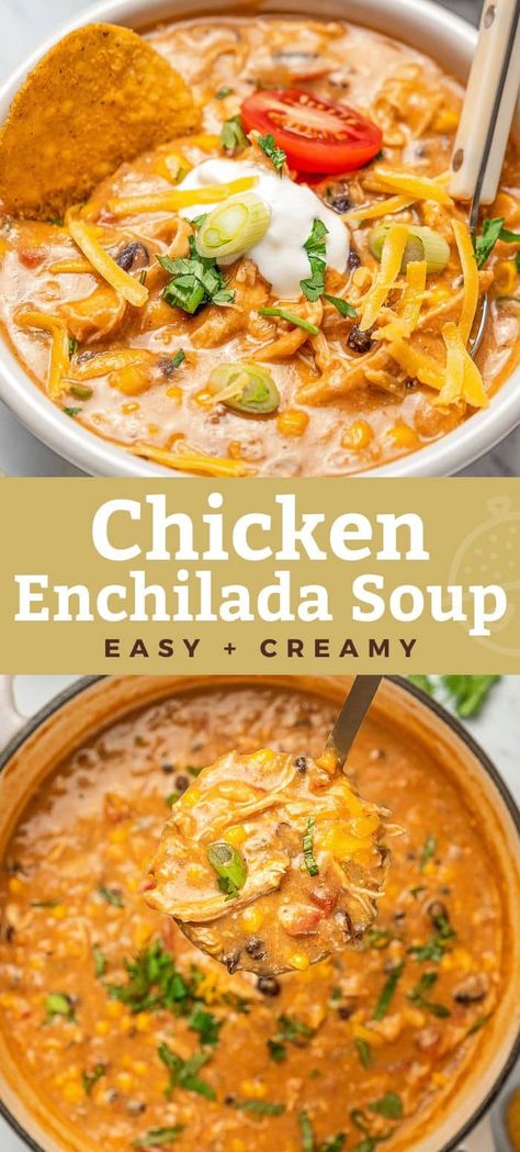 Canned Chicken Enchilada Soup, Chicken Enchiladas Soup Easy, Chicken Quesadilla Soup Recipes, Chilis Enchilada Soup Copycat Crockpot, Crockpot Cheesy Chicken Enchilada Soup With Velveeta, Chicken Enchilada Soup Tipsy Housewife, Cheap Chicken Soup Recipes, Soup Or Chili Recipes, Fall Soups Easy Recipes