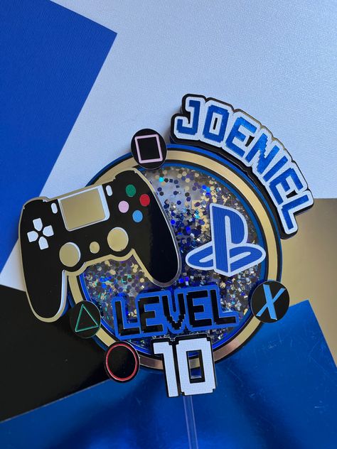 Playstation Cake Topper, Gaming Cake Topper, Video Game Cake Topper, Gamer Cake Topper, Gaming Cake, Video Game Cake, Gaming Birthday Party, Playstation Cake, Gamer Cake