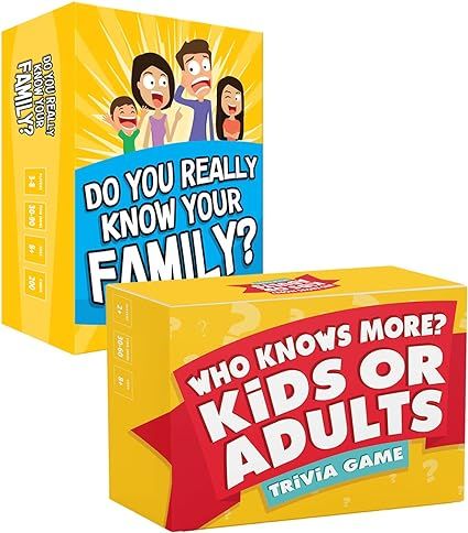 DO YOU REALLY KNOW YOUR FAMILY? The Ultimate Family Game Night Bundle and Who Knows More? Kids or Adults Games For Families, Family Game, Trivia Games, Family Game Night, Do You Really, Family Games, Who Knows, Game Night, Fun Games