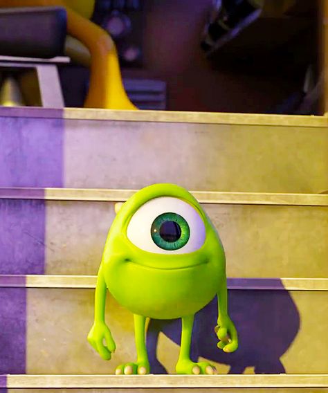 Mike Wazowski, Monsters University, Big Eyes, We Heart It, University, Lost, Yellow, Green