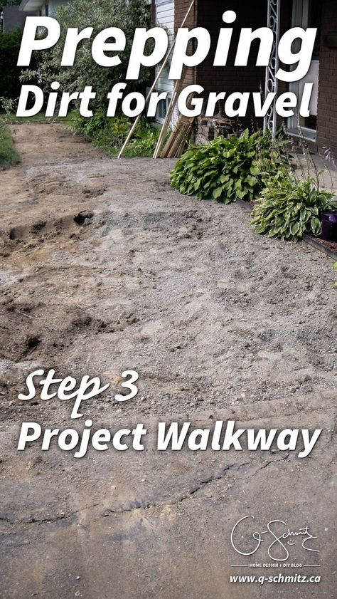 Prepping dirt for gravel is a step you don’t want to skip for a DIY walkway. By making sure everything is deep & level now, you’ll avoid future headaches. Diy Walkway, Gravel Walkway, Wood Walkway, Add A Room, Building Raised Garden Beds, Front Walkway, Driveway Landscaping, Home Design Diy, Side Garden