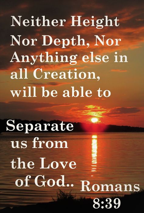 Romans 8:39 Nothing can separate us from God's Love. Nothing Can Separate Us From God's Love, Nothing Can Separate Us, Romans 7:14-25, Romans 4:17 Scriptures, Romans 8:26-27, Romans 8:35-39, Romans 8 39, Romans 4:20-21, Psalm 119 11