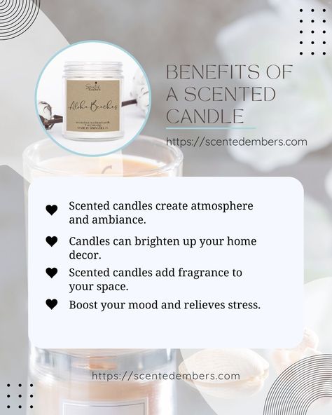 Content Ideas For Candle Business, Candle Post Ideas, Soy Candle Benefits, Candle Benefits, Soy Candle Facts, Contents Ideas, Candle Facts, Candle Video, Homemade Candle Recipes