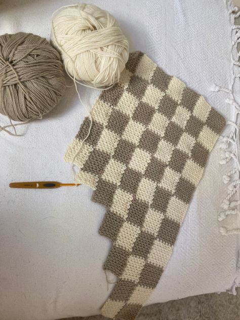 Checker Crochet Pattern, Crochet Checkerboard Pattern, Crochet Checkered Blanket, Checkered Crochet Blanket, Checkered Crochet Pattern, Checker Crochet, Checkerboard Crochet, Crochet Cardigan For Beginners, Hdc Crochet