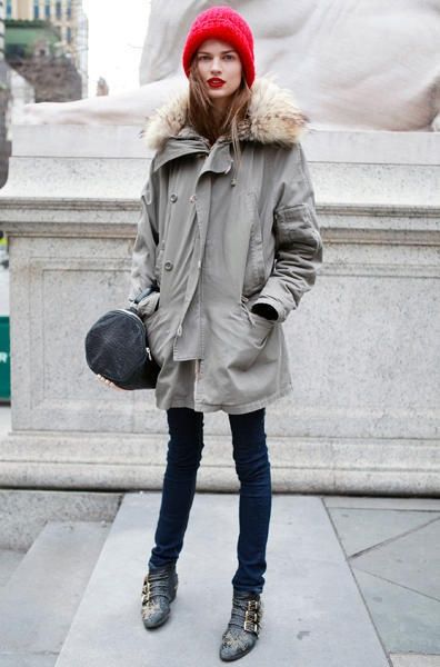 Grey Parka, Moda Punk, Winter Stil, Street Style Chic, Street Style Inspiration, Street Chic, Mode Inspiration, Mode Style, Winter Looks