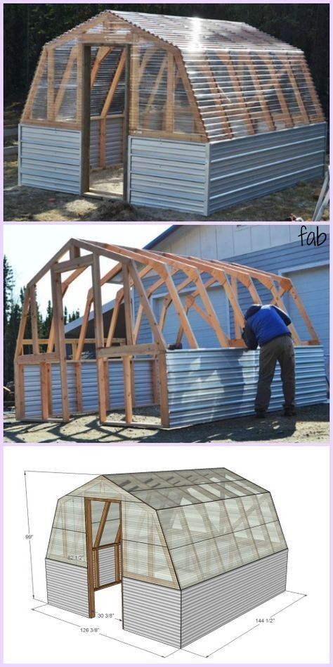 Serre Diy, Reban Ayam, Diy Greenhouse Plans, Greenhouse Shed, Build A Greenhouse, Diy Barn, Backyard Greenhouse, Greenhouse Plans, Modern Garden Design