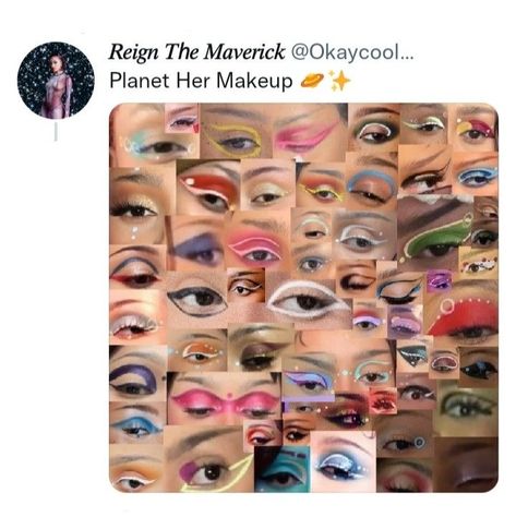 Doja Cat Tattoo, Planet Her, Bored Board, Space Princess, Cute Eye Makeup, Makeup Artist Tips, Black Eyeshadow, Cat Makeup, Cute Eyes