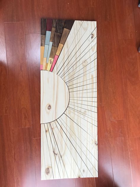 Wood Cnc Design, Wooden Art Wall Decor, Repurposed Wood Projects, Bedroom Wall Decor Ideas, Functional Wall Art, Wooden Sun, Paint Color Ideas, Carved Wood Wall Art, Wood Block Crafts