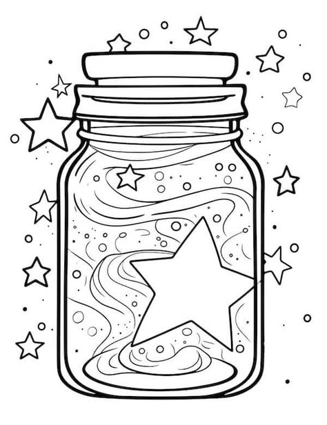 Cute Animals Coloring Pages, Cute Animals Coloring, Relaxing Coloring Pages, Disney Sleeve Tattoos, Stitch Coloring Pages, Animals Coloring Pages, Witch Coloring Pages, Colored Mason Jars, Star Coloring Pages