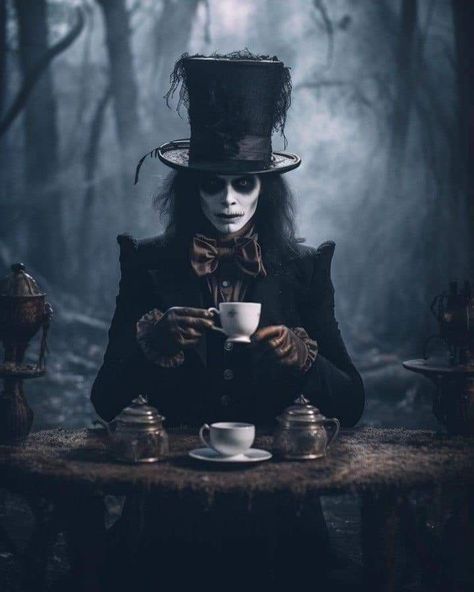 Monsters Creatures, Halloweenský Makeup, Dark Alice In Wonderland, Wonderland Artwork, Alice In Wonderland Aesthetic, Dark Circus, We're All Mad Here, Arte Peculiar, The Mad Hatter