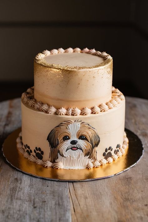 Charming Shih Tzu-Themed Cakes That Steal the Show Dog Birthday Cake Ideas, Dog Shitzu, Cake Dog, Dogs Birthday, Dog Birthday Cake, Pampered Pooch, Dog Cakes, Easter Cake, Birthday Cake Ideas