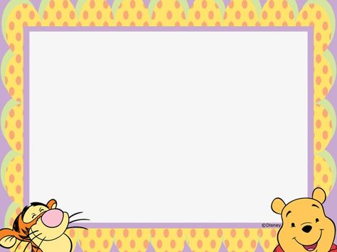 Winnie The Pooh Border, Winnie The Pooh Clipart, Scrapbooking Printables, Template Frame, Disney Frames, Book Clip Art, Disney Clipart, Winnie The Pooh Tigger, Stationary Paper