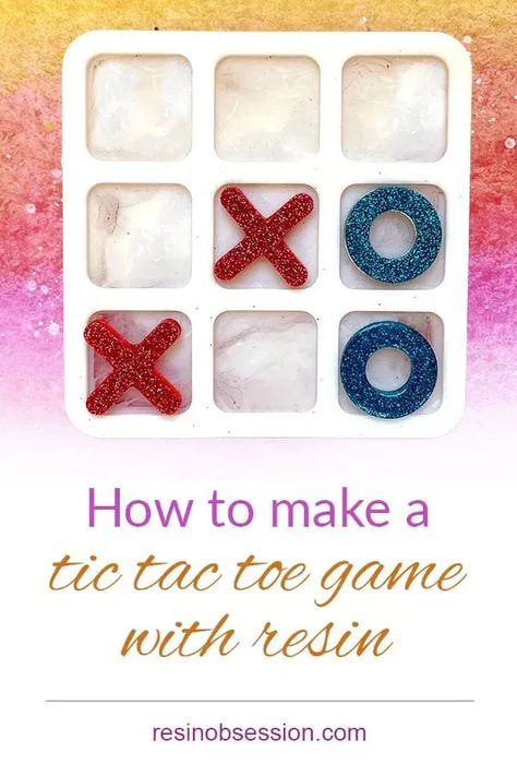 Learn how to make a tic tac toe game set with resin. Fun game to take on road trips and picnics. . . . . . . #resin #resinobsession #resincrafts Diy Resin Game Pieces, Resin Game Pieces, Resin Tic Tac Toe, Tic Tac Toe Diy, How To Make Silicone, Resin Techniques, Resin Crafting, Diy Resin Projects, Tic Tac Toe Game