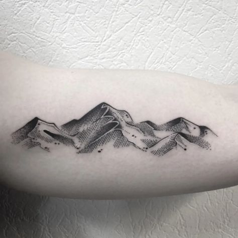 Tattoo uploaded by Fanny • #mountains #mountainstattoo #mountaintattoo #montagnes #montagnestattoo #dot #dots #dotwork #dotworktattoo #petitpoints #stippling #stippletattoo #blackandwhite #blackandwhitetattoo #welove #lespetitspointsdefanny #tattoolausanne • Tattoodo Mountain Tattoo, Dot Work Tattoo, Stippling, Dots Art, Dots, Tattoos