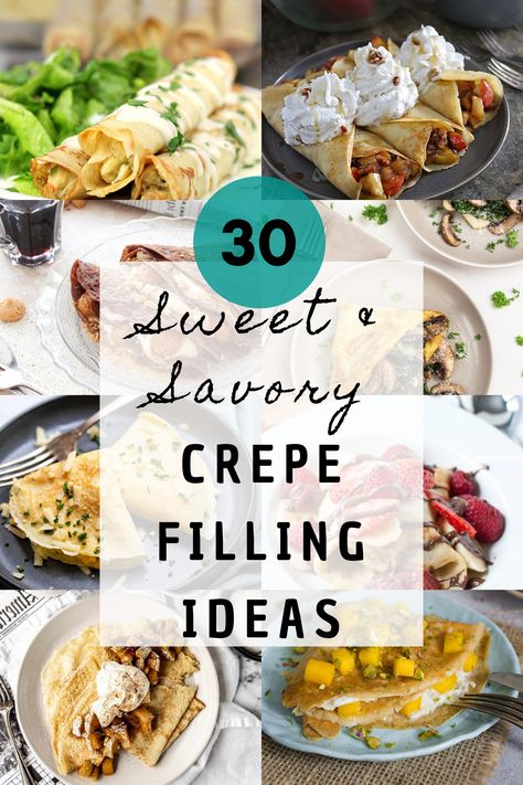 Vegetarian Crepe Filling, Stuffed Crepes Savory, Savoury Crepes Filling, Crepe Stuffing Ideas, Crepe Board Ideas, Savory Chicken Crepes, Pancake Filling Ideas Savoury, Savoury Crepe Fillings, Savory Crepe Fillings