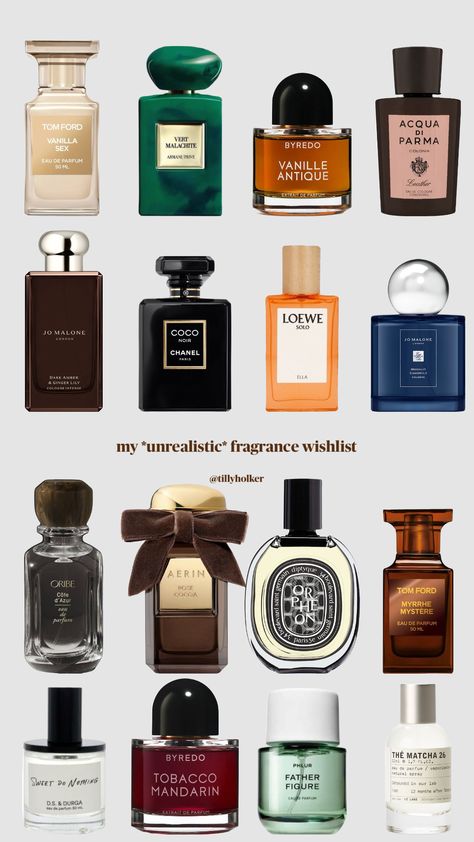 @tillyholker on IG - my ultimate but unrealistic luxury and niche fragrance wishlist ideas for Christmas. #luxuryfragrances #fragrances #perfumes #fragrancewishlist #perfume #wishlist2024 #nichefragrance Perfume Recommendation, Niche Perfume Collection, Niche Fragrances, Unrealistic Wishlist, Ginger Lily, Persian Calligraphy Art, Wishlist Ideas, Hygiene Tips, Smell Goods