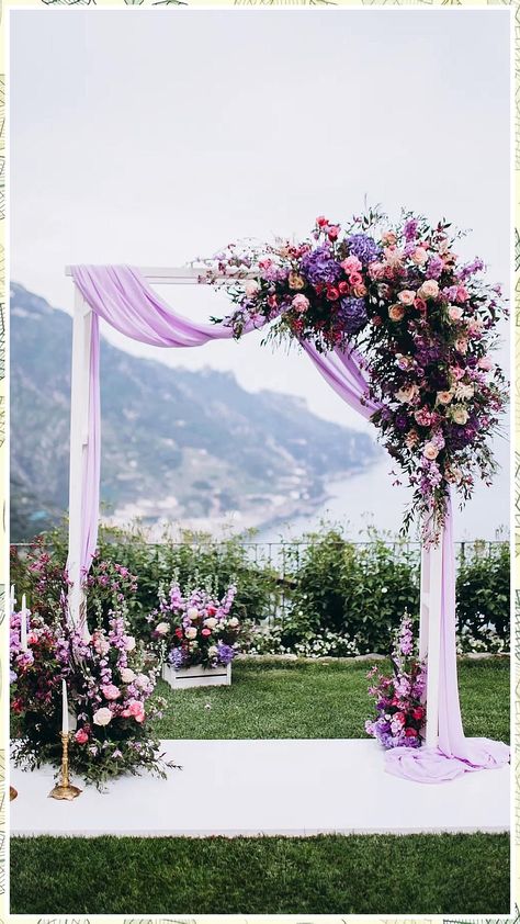 Wedding Arch - HurryDon't miss out these amazing products from Amazon.com Red Purple And Champagne Wedding, Purple Red Wedding Theme, Wedding Arch Purple, Purple Wedding Decor, Elegant Backyard Wedding, Large Events, Purple Wedding Decorations, Corporate Events Decoration, Purple Wedding Theme