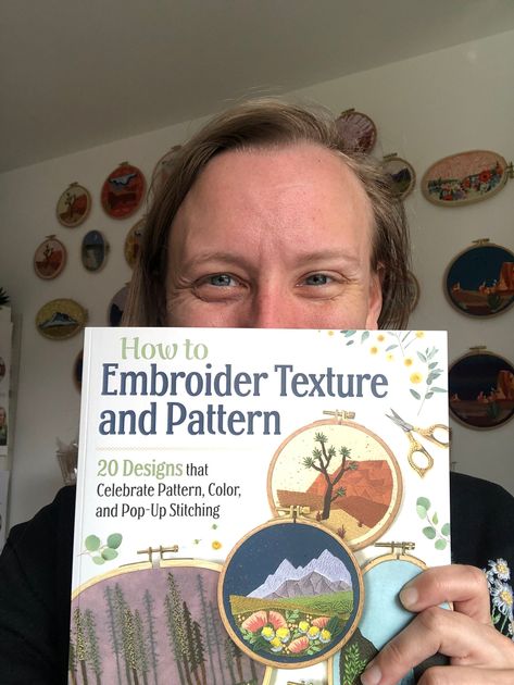 How to Embroider Texture and Pattern: 20 Designs that Celebrate Pattern, Color, and Pop-Up Stitching (Landauer) Step-by-Step Instructions, Illustrated Stitch Guide, Easy-to-Follow Tutorials, and More Learn how to embroider stunning textures, patterns, colors, and 3D elements! Inspiring embroidery guide for beginner to advanced crafters to learn how to capture the beauty of nature in your embroidery projects 20 step-by-step hoop projects start simple, then progress in difficulty, each inspired by Nature Embroidery Inspiration, Inspiring Embroidery, Embroidery Guide, Diy Buch, Texture And Pattern, 3d Elements, Skill Building, Hoop Projects, Embroidery Diy