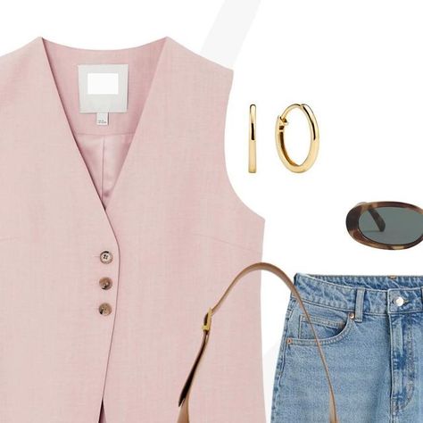 Barbara Giuffre on Instagram: "Spring Waistcoat Styling Tips  Outfit 1: The pink waistcoat adds a pop of color to the ensemble, while the straight-leg light jeans keep the look casual and fresh for spring. Paired with tan ballerinas and a YSL tan bag, the outfit achieves a balanced and stylish vibe, perfect for daytime outings or casual meetings.  Outfit 2: The black waistcoat exudes sophistication when paired with black tailored trousers, creating a sleek and polished silhouette. Pointy black shoes and a matching black bag elevate the outfit, making it suitable for formal occasions or evening events.  How do you style waistcoats for spring?  #SpringFashion#WaistcoatStyle#OutfitInspiration#StylingTips#Fashionista#OOTD#SpringStyle#barbaragiuffrestore" Waistcoat Styling, Pink Waistcoat, Black Tailored Trousers, Casual Meeting, Black Waistcoat, Tan Bag, Light Jeans, Business Venture, Outfit Making