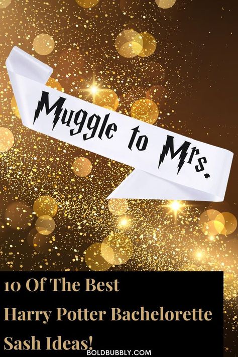 harry potter bachelorette sash Bachelorette Sash Ideas, From Muggle To Mrs, Muggle To Mrs, Harry Potter Bachelorette Party, Sash Ideas, Harry Potter Bachelorette, Bachelorette Party Sash, Bachelorette Sash, Getting Hitched