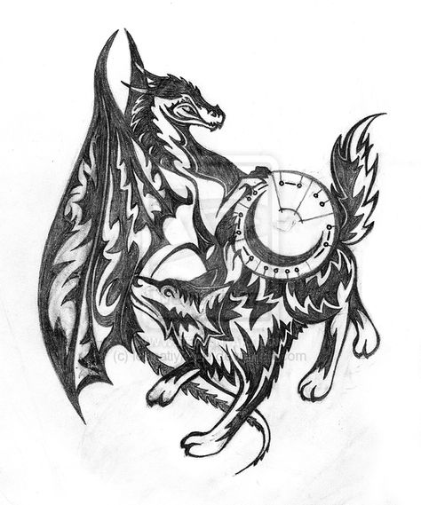 Pin Fascia Maori Tattoo Pictures To Pin On Pinterest picture to pinterest. Description from tattoopins.com. I searched for this on bing.com/images Wolf And Dragon, Wolf Symbolism, Black Fantasy Art, Arrow Tattoos For Women, Geometric Arrow Tattoo, Dragon Tattoos For Men, Wolf Pattern, Small Dragon Tattoos, Dragon Wolf