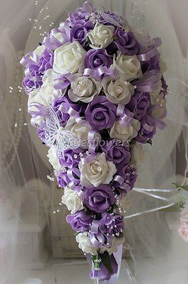 Lavender Bouquets, Sahasrara Chakra, Lavender Wedding Theme, Teardrop Bouquet, Purple Bridal Bouquet, Cascading Bridal Bouquets, Cascading Wedding Bouquets, Purple Wedding Bouquets, Purple Wedding Theme