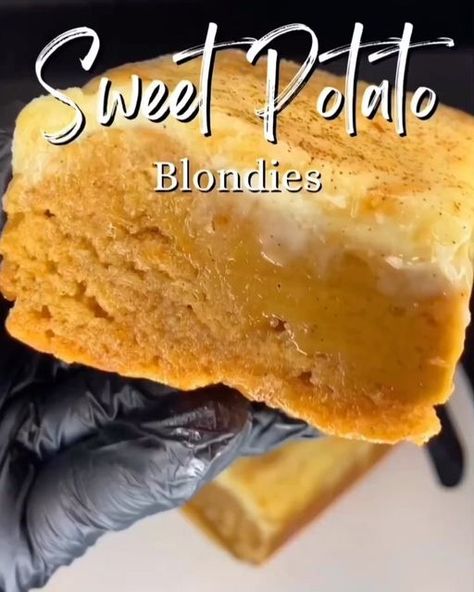 Sweet Potato Cheesecake Blondie, Sweet Potato Brownie Recipes, Sweet Potato Cheesecake Brownies, Sweet Potato Blondies, Sweet Potato Bars, Cheesecake Blondies, Sweet Potato Cheesecake, Chefs Recipes, Sweet Potato Brownies