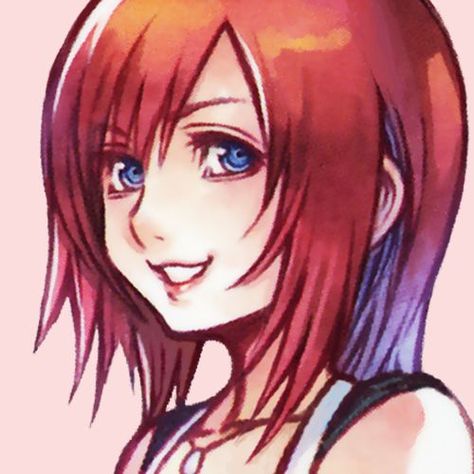 Kingdom Hearts Art Style, Kairi Kingdom Hearts Icons, Kairi Kingdom Hearts Pfp, Murakami Drawing, Sora Kingdom Hearts Icon, Persona 5 Art Book, Kingdom Hearts Icon, Kingdom Hearts Pfp, Kingdom Hearts Kairi