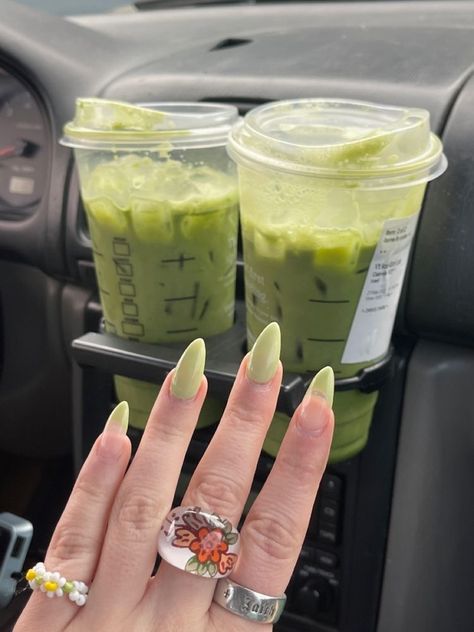 Green Tea Nails, Matcha Nails, Green Nails Acrylic, Iris Nails, Pale Nails, Sophisticated Manicure, Quinceanera Nails, Mint Nails, Green Matcha