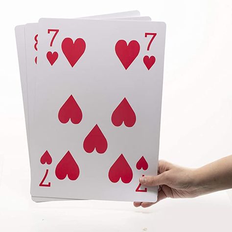 Amazon.com: Jumbo Playing Cards Full Deck Huge Poker Index Giant Playing Cards Fun for All Ages! - Size 8.5 x 11 Inches : Toys & Games Poker Decorations, Giant Playing Cards, Large Playing Cards, Skip Bo Card Game, Casino Birthday, Party Card Games, Poker Party, Casino Decorations, Card Tricks