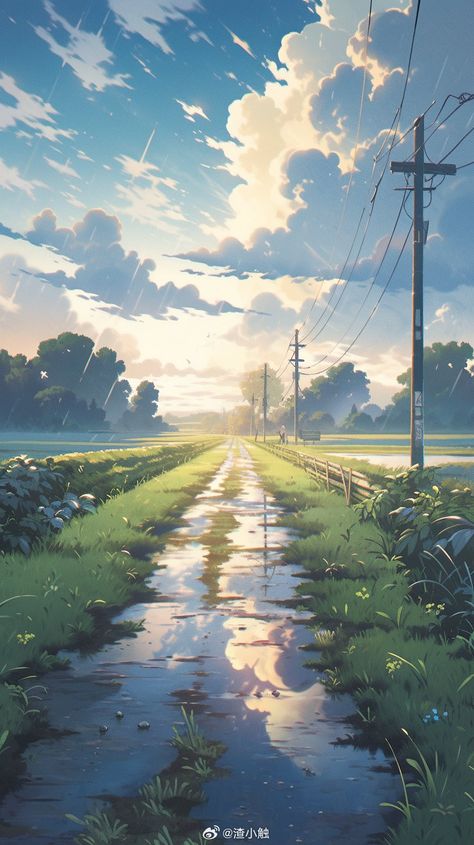 Anime Places Background, Anime Nature, 3d Video, 수채화 그림, Architectural Drawings, Cool Wallpapers Art, Fantasy Art Landscapes, Rainy Season, Aesthetic Painting