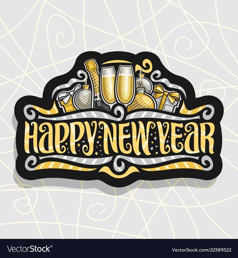 Happy New Year Cake Topper, Happy New Year Download, Happy New Year Stickers, Newyear 2023, New Year Post, Merry Christmas Printable, Beer Stickers, Happy New Year Vector, New Year's Cake