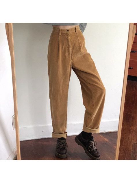 7d6044e95a16761171b130dcb476a43edesc34159204ri Light Brown Pants, Loose Fitting Pants, Fitting Pants, Future Outfit, Loose Trousers, Brown Corduroy, Brown Pants, Retro Stil, Womens Casual Outfits