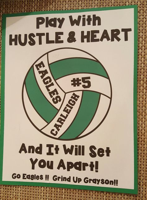 Locker Signs Volleyball, Volleyball Locker Room Decorations Ideas, Volleyball Spirit Signs, Volleyball Posters For Players Diy, Volleyball Posters For Games, Volleyball Locker Decorations Ideas, Volleyball Signs Posters, Volleyball Poster Ideas For Players, Volleyball Senior Night Posters