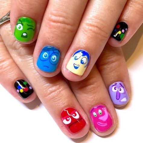 Nails Nails Disney, Disney Nail Designs, Disney Inspired Nails, Nail Art Halloween, Disney Nail, Ombre Nail, Nail Art Disney, Disney Nails, Designs Nail