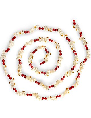 Ornativity Popcorn Cranberry Wooden Garland Realistic Pop Corn and Rustic Red Wood Beaded Christmas Tree Decorations Garland Bead Strand | belk Wooden Garland, Popcorn Garland, Beaded Christmas Tree, Modern Holiday Decor, Christmas Experiences, Tree Collar, Miniature Trees, Red Wood, Modern Holiday