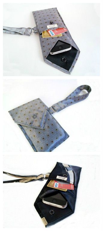 Pochette Portable, Necktie Crafts, Old Ties, Tie Crafts, Diy Upcycle, Upcycle Recycle, Vintage Tie, Upcycle Projects, Recycle Clothes