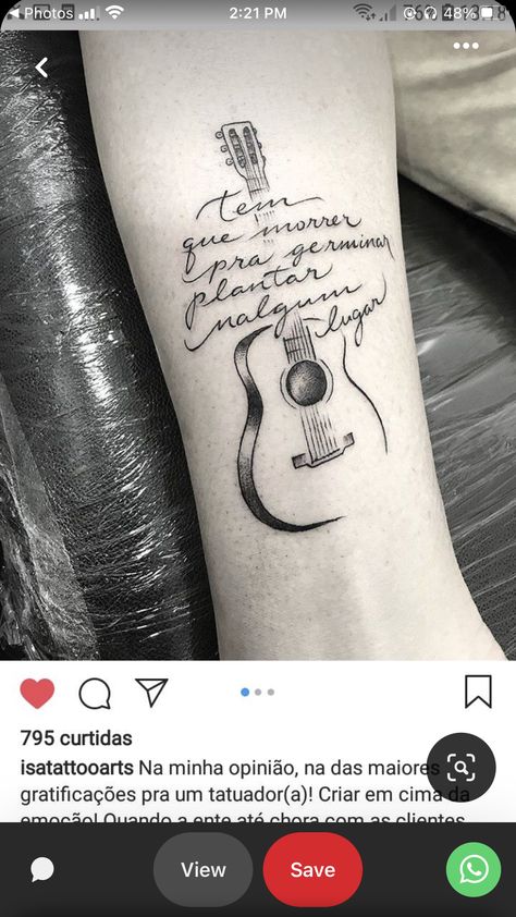 Guitar Tattoo For Men Acoustic, Guitar And Music Tattoo, Music Memorial Tattoo Ideas, Ukulele Tattoo, Guitar Tattoo Ideas, Tattoos Memorial, Sparrow Tattoo Design, Dreamcatcher Tattoos, Tattoos For Dad Memorial