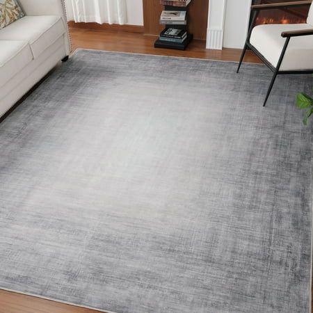 SIXHOME 5'x7' Area Rugs for Living Room Washable Rugs Ultra Soft Non Slip Carpet Modern Abstract Indoor Rug for Bedroom Dining Room Office Playroom Bedside Office Home Decor Gradient Grey Gradient Carpet, Rugs Neutral, Home Decor Gray, Dining Room Floor, Soft Bedroom, Carpet Modern, Office Playroom, Playroom Nursery, Abstract Gradient