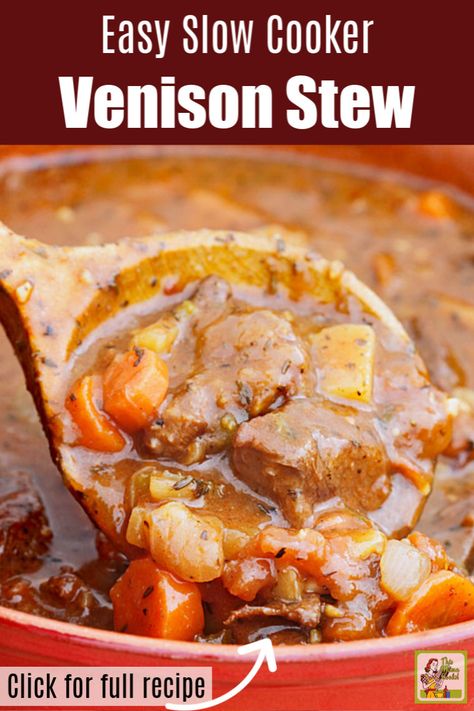 Crockpot Deer Stew, Deer Meat Stew Recipes, Deer Meat Vegetable Soup, Crockpot Venison Stew Recipes, Canned Venison Stew, Venison Beef Stew Crockpot, Easy Venison Stew, Elk Stew Crockpot, Deer Meat Stew Crockpot