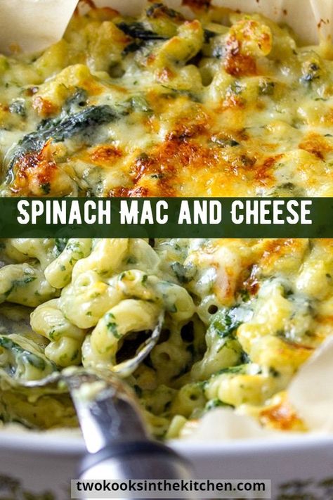 Mac And Cheese Vegetables, Spinach And Artichoke Mac And Cheese, Creamed Spinach Mac And Cheese, Mac And Cheese With Spinach, Mac And Cheese Spinach, Spinach Macaroni And Cheese, Banza Mac And Cheese Recipe, Mac And Cheese With Veggies, Kale Mac And Cheese