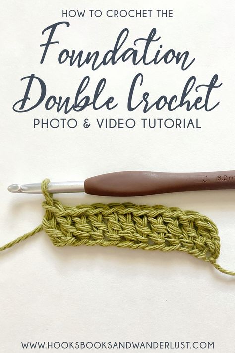 Foundation Double Crochet Tutorials, Foundation Double Crochet, Crochet 101, Half Double Crochet Stitch, Crochet Tutorials, Double Crochet Stitch, The Foundation, Half Double Crochet, How To Crochet