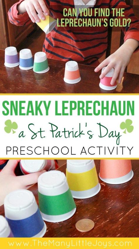 This St. Patrick's Day game is a simple way to help your preschooler practice colors, counting, and develop critical thinking skills in a sneaky way. St Patrick's Day Preschool, St Patricks Activities, March Preschool, Sant Patrick, Game For Preschoolers, March Themes, March Activities, St Patricks Day Crafts For Kids, St Patrick Day Activities