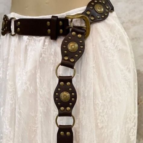 Wild Time Fashion on Instagram: "Brown leather brass medallion link fashion belts! Great diverse style for year round!" Fashion Belts, Belts, Brown Leather, Brass, Leather, On Instagram, Instagram