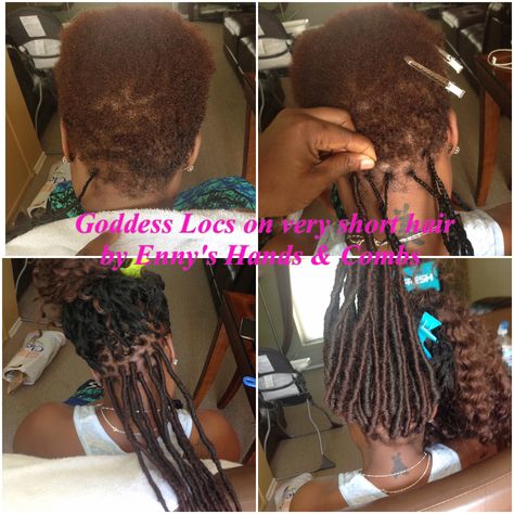 goddess locs on short natural hair Faux Locs On Short Hair, Locs On Short Hair, Haircuts Black Hair, Faux Locs Tutorial, Hairstyles For Black Ladies, Locs Tutorial, Different Braid Styles, Hairstyle Videos, Faux Locks