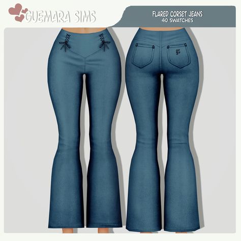 Guemara Sims : Download (Patreon, Early access) Bootcut Jeans Sims 4 Cc, Sims Download Patreon, Sims 4 Cc Patreon Low Rise Jeans, Sims 4 Cc Low Rise, Sims 4 Cc Flare Jeans Patreon, Sims 4 Low Waist Jeans, Sims 4 Cc Low Rise Jeans, Bell Bottom Jeans Sims 4 Cc, Corset Jeans