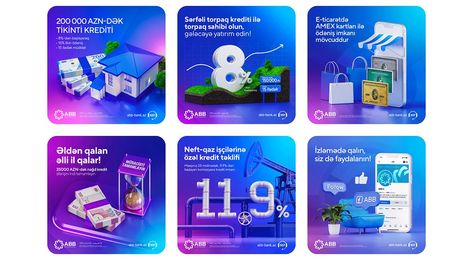 ABB BANK / 3D Social Media Posts :: Behance 3d Social Media Design, 3d Social Media Post, Social Medi, Freelancing Jobs, Social Media Post, Media, Social Media