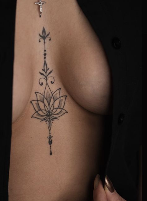 Chest Line Tattoo Female, Women Tattoo Ideas Shoulder, Womens Chest Tattoo Ideas Simple, Lotus Flower Tattoo Chest For Women, Tattoo Ideas Middle Of Chest Women, Chest Tattoo Female Plus Size, Women Shoulder Tattoo Ideas Unique No Flowers, Simple But Big Tattoos, Alternate Tattoos