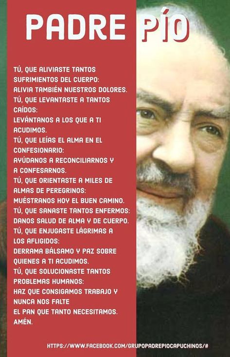 Grupo de oracion del Padre Pio de Pietrelcina | Facebook San Gabriel, Catholic Prayers, Prayer Quotes, Angeles, Quotes, Santos